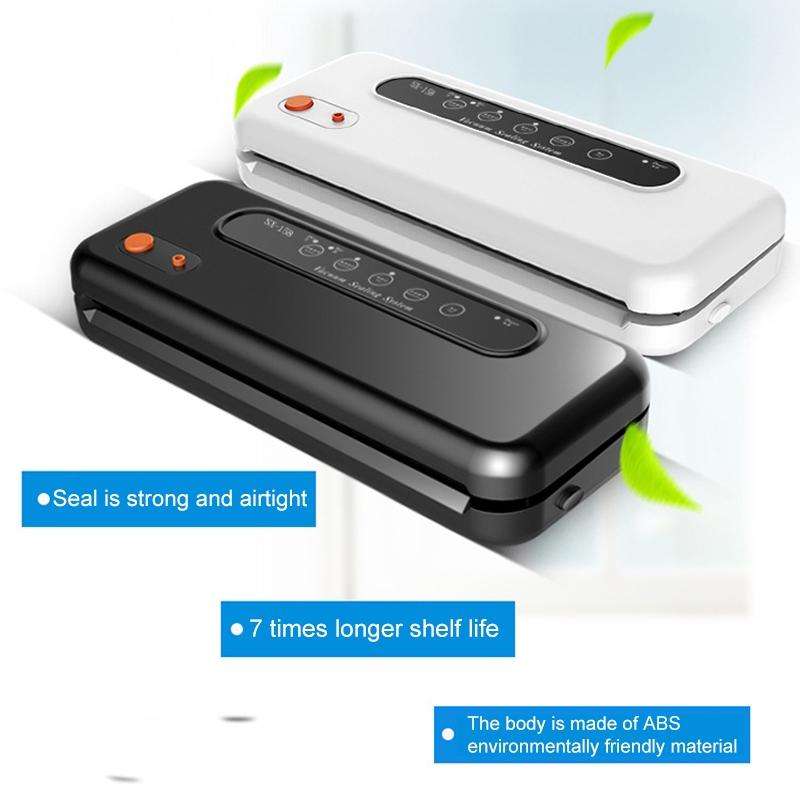 Household Commercial Food Vacuum Plastic Packaging Machine Sealer Closer Machine, UK Plug(White)