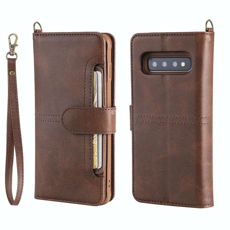 For Galaxy S10 Multifunctional Detachable Magnetic Horizontal Flip Leather Case with Card Slots &...