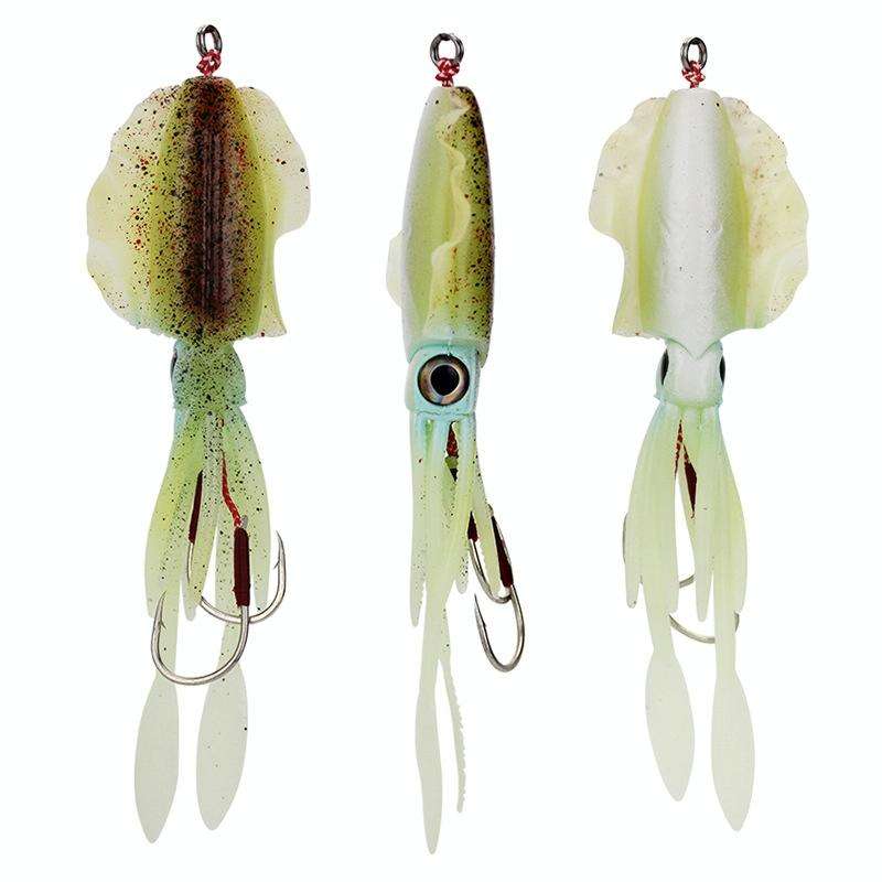 15cm 60g Sea Fishing Fake Bait Deep Sea Squid Soft Bait, Style: A1051 With Lead