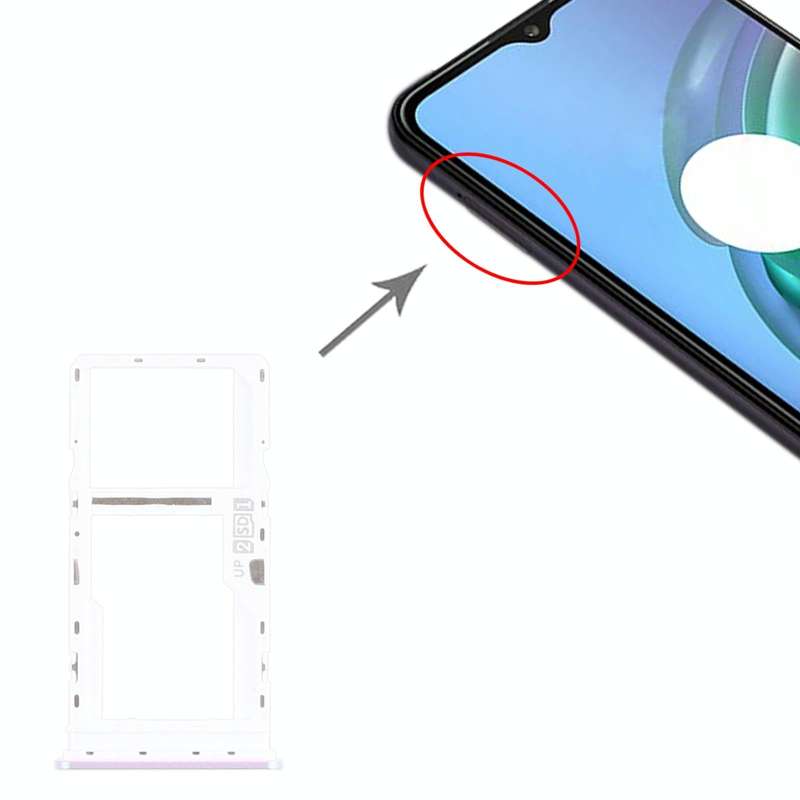 SIM Card Tray + SIM Card Tray / Micro SD Card Tray for Motorola Moto G10 XT2127-2 (Silver)