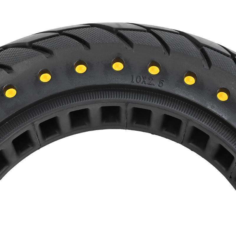 For Kugoo M4 Electric Scooter 10 Inch Inflatable Honeycomb Solid Run-flat Tire(36mm Slot Red)