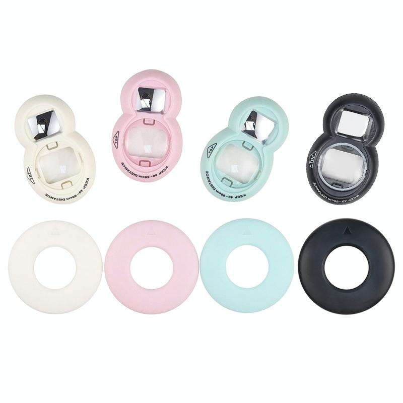 Mini Digital Camera Lens Selfie Mirror + Auxiliary Circle Set for FUJIFILM Instax Mini7+(Pink)