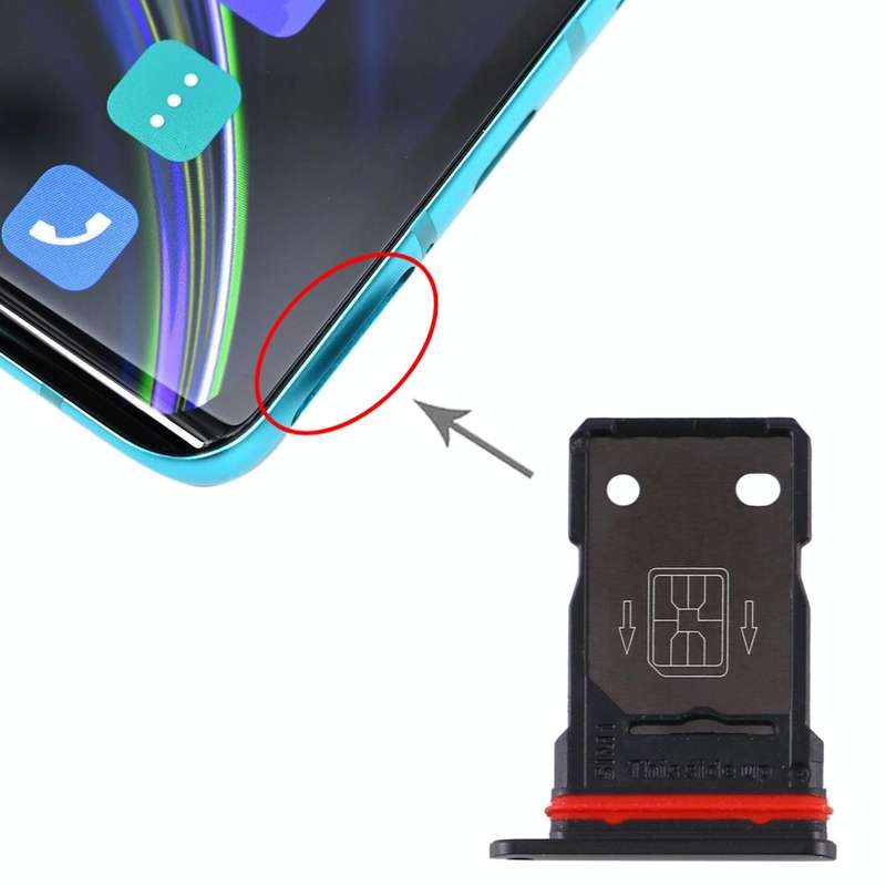 For OnePlus 8 Original SIM Card Tray + SIM Card Tray (Black)