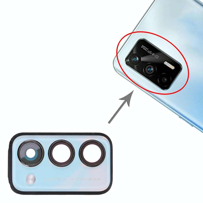 For OPPO Realme Q3 Pro 5G / Realme Q3 Pro Carnival  Back Camera Lens Frame (Blue)