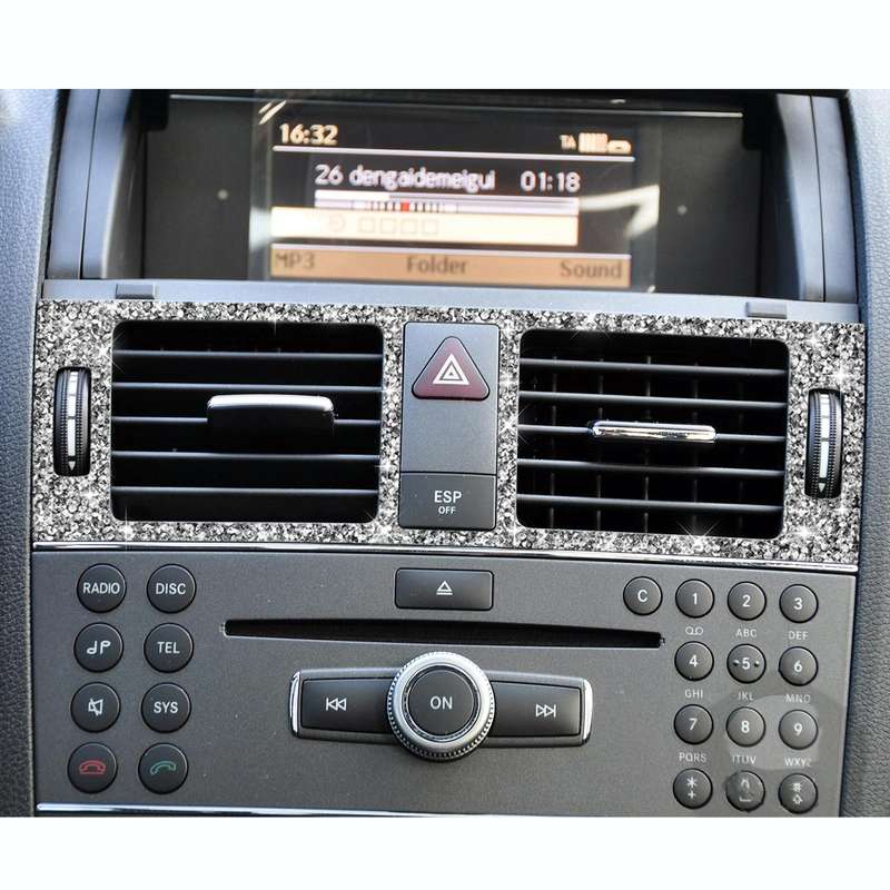 For Mercedes-Benz C-class W204 2007-2010 Car Instrument + Middle + Side Air Outlet Diamond Decora...