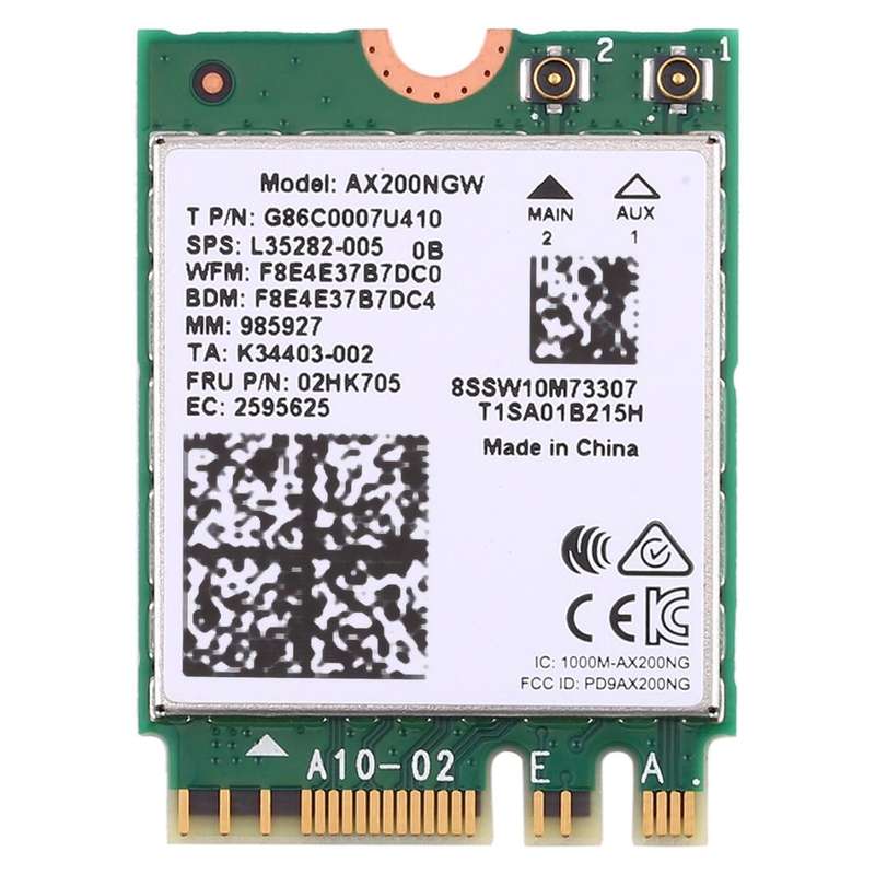 Dual Band AX200 2400Mbps Wireless AX200NGW NGFF M.2 Bluetooth 5.0 Wifi Network Card 2.4G/5G 802.1...