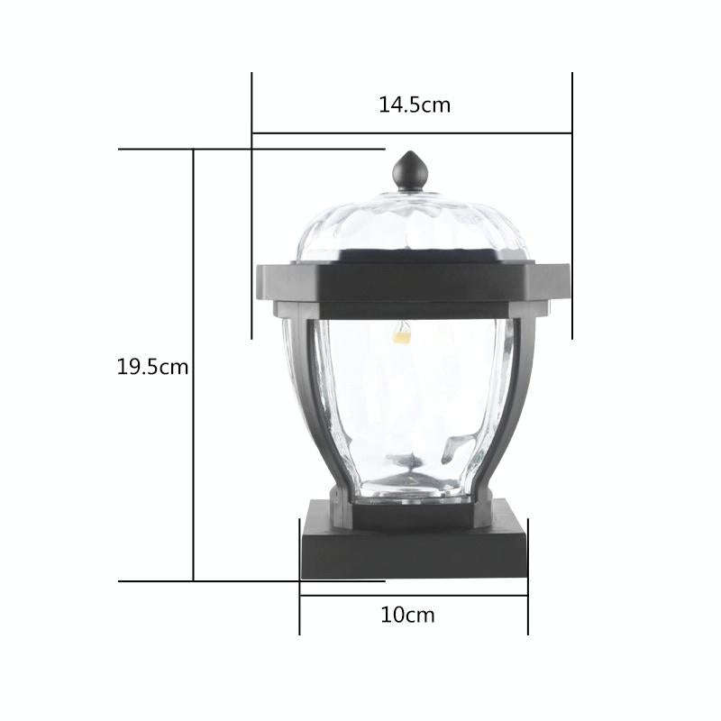 2 LED Solar Waterproof Outdoor Garden Light, Style: Warm Light-Column Cap