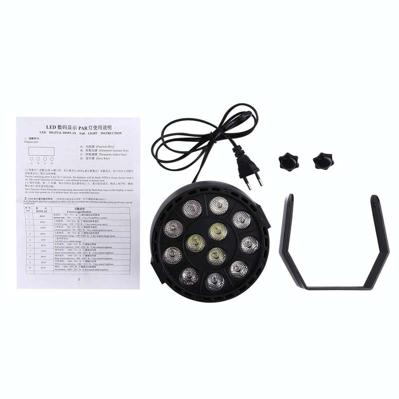 KD-12W 12 LED PAR Light Stage Light, with LED Display, Master / Slave / DMX512 / Auto Run Modes, ...