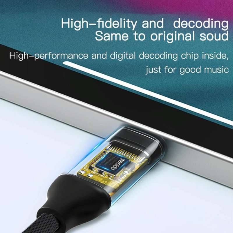 Yesido YAU19 Type-C to 3.5mm Audio Adapter Cable(Grey)