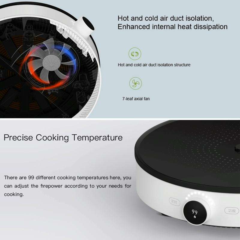 Original Xiaomi Mijia 2100W 9 Grades Youth Edition Smart Induction Cooker(Black White)
