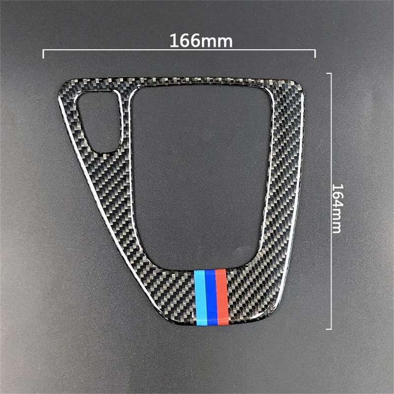Three Color Carbon Fiber Car Left Driving Gear Panel Decorative Sticker for BMW E90 / E92 2005-20...