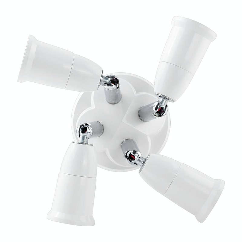 E27 to E27 Splitter Adjustable LED Light Bulb Holder Adapter Converter Socket Light Bulb Holder, ...