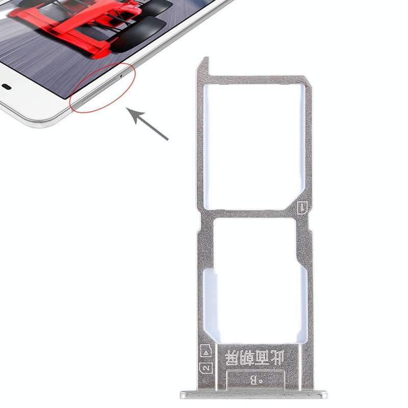 For Vivo Y37 SIM Card Tray + SIM Card Tray / Micro SD Card Tray (Silver)