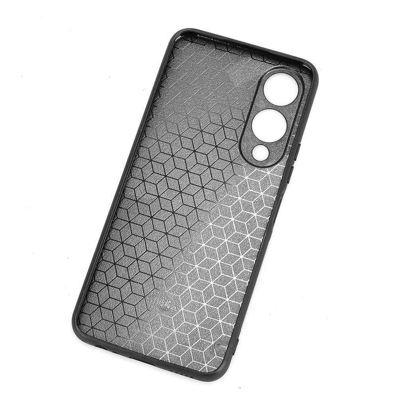 For vivo Y17s 4G Global Cow Pattern Sewing Back Cover Phone Case(Black)