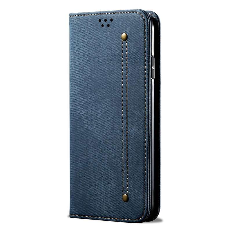 For vivo V27 Denim Texture Leather Phone Case(Blue)