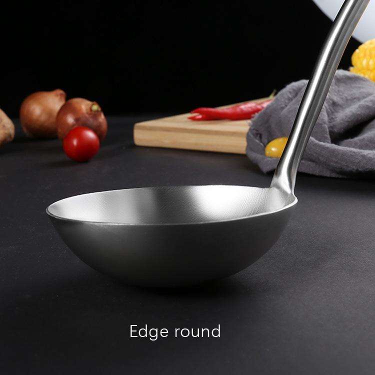 304 Stainless Steel Kitchen Equipment Thickened Hollow Handle Cooking Tool, Style: Slotted Shovel