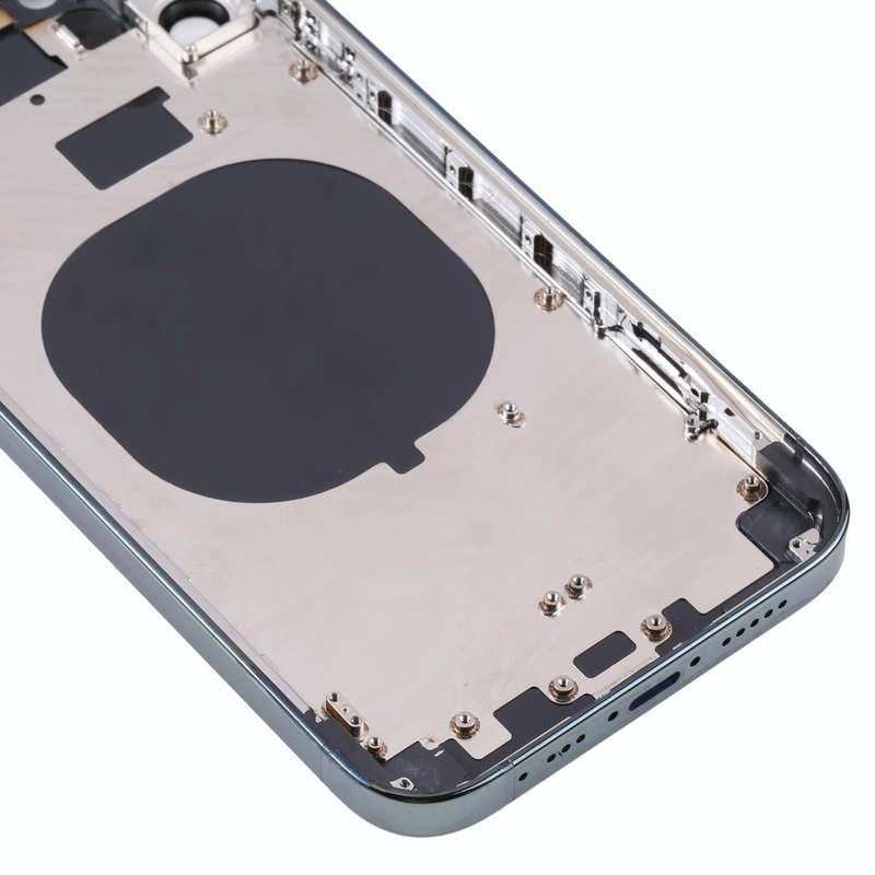 Electroplated Frame Back Housing Cover with Appearance Imitation of iP13 Pro for iPhone 11(Green)