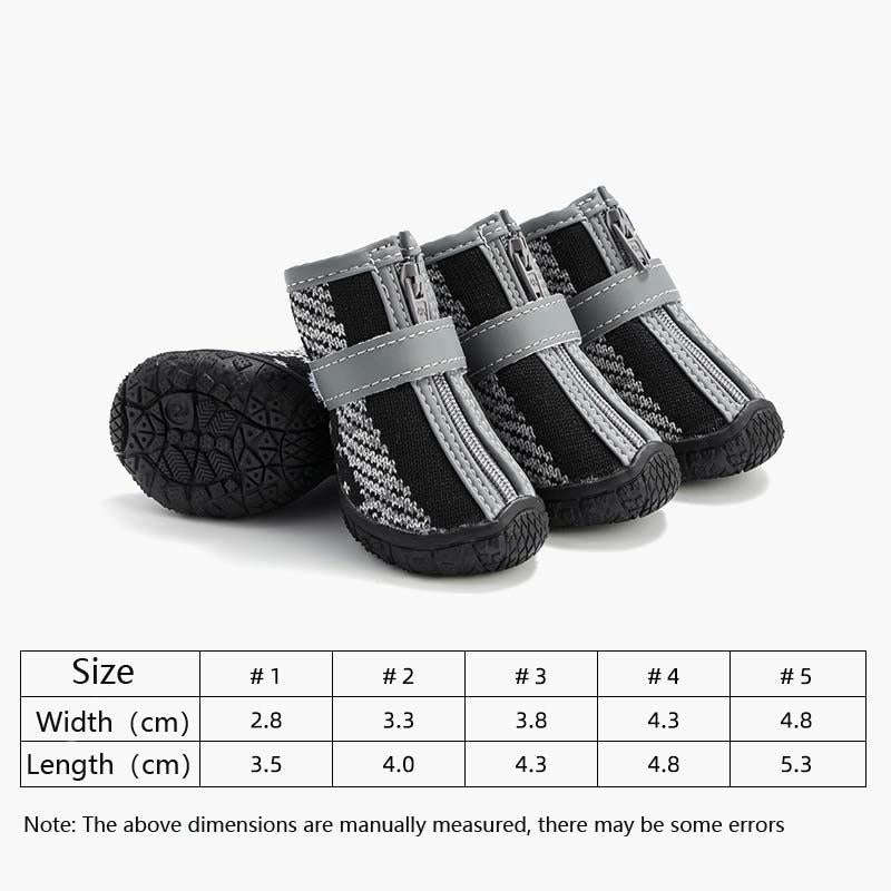 4 PCS / Set Breathable Non-slip Wear-resistant Dog Shoes Pet Supplies, Size: 4.8x5.3cm(Lake Blue)