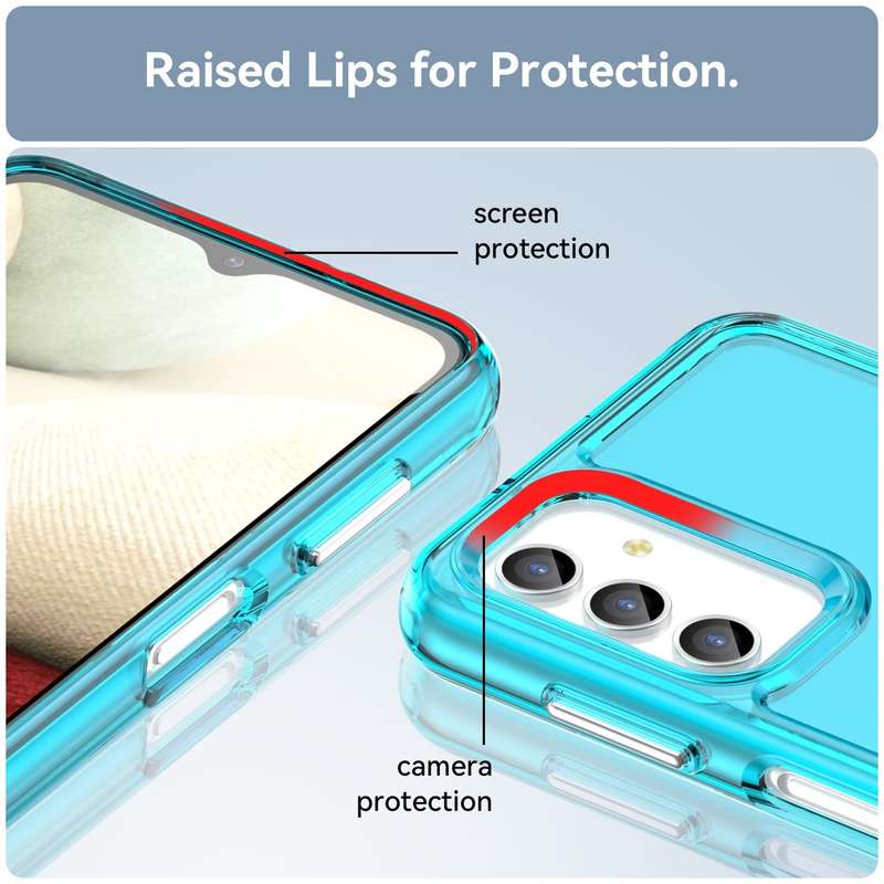 For Samsung Galaxy A04s Candy Series TPU Phone Case(Transparent Blue)