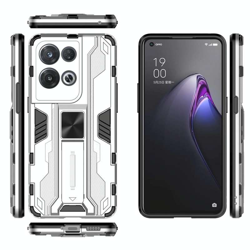 For OPPO Reno8 Pro 5G Supersonic PC + TPU Shock-proof Phone Case(Silver)