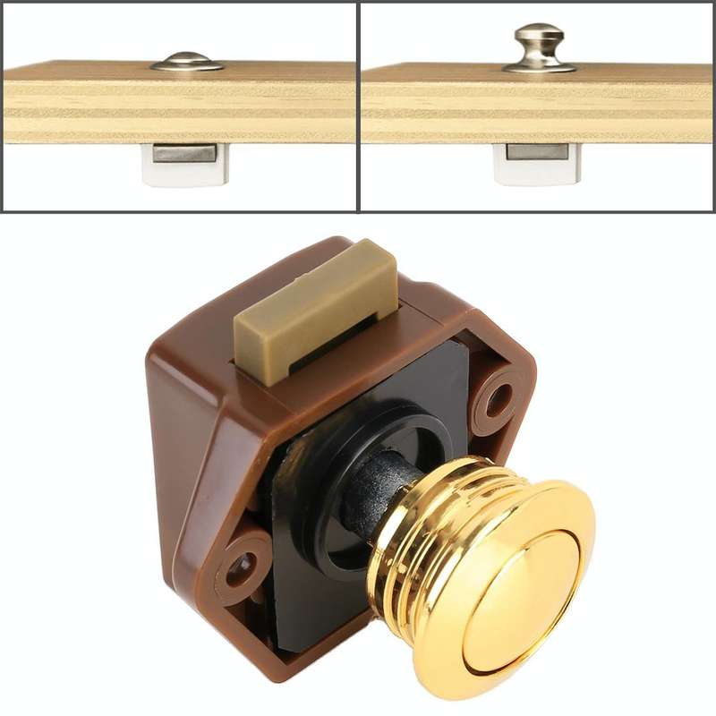 Press Type Drawer Cabinet Catch Latch Release Cupboard Door Stop Drawer Cabinet Locker for RV / Y...