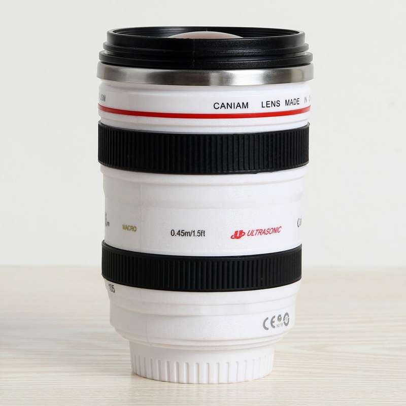 400ML Camera Lens Cup Mug Caniam EF 24-105mm F4 Filter Cup for Coffee Milk Water as Gift
