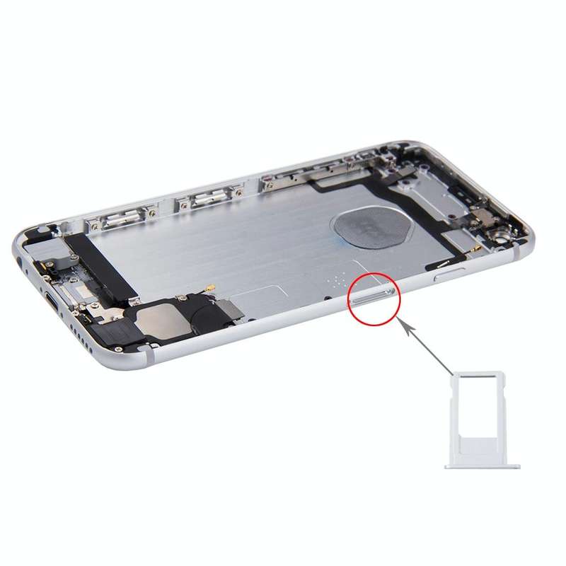 Battery Back Cover Assembly with Card Tray for iPhone 6s(Silver)