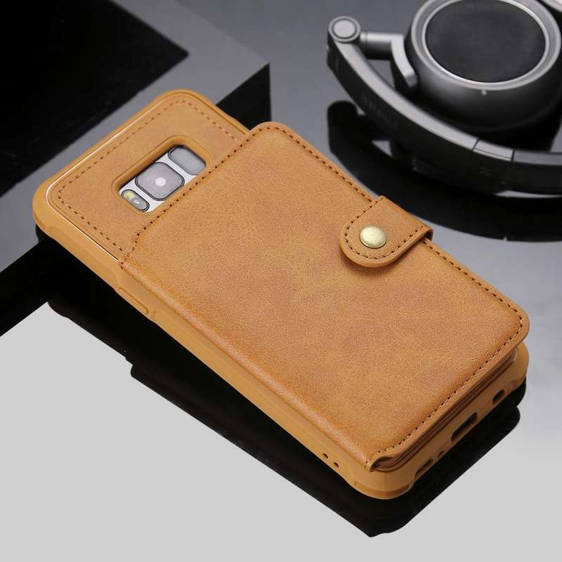 For Galaxy S8 Plus Zipper Shockproof Protective Case with Card Slots & Bracket & Photo Holder & W...
