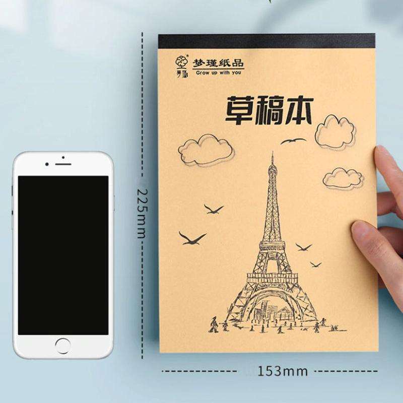 100 Pages /Book Thickened Glue Binding Draft Book Students Multipurpose Blank Sketch Paper(Upgraded)