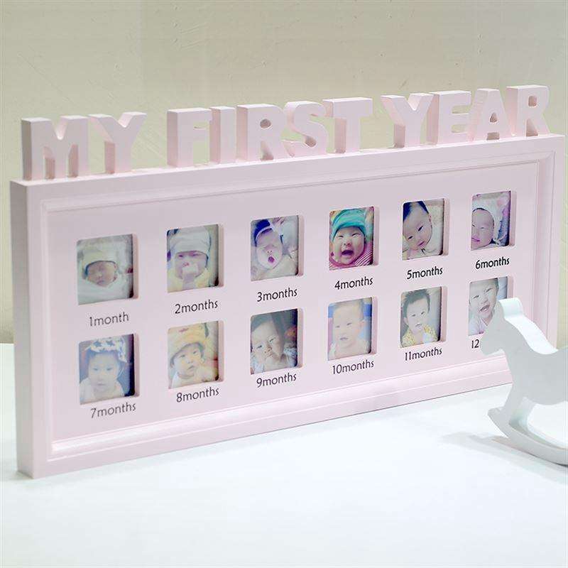 Creative DIY Home Room Decoration Baby Memorial Growing Photo Frame Display(White)