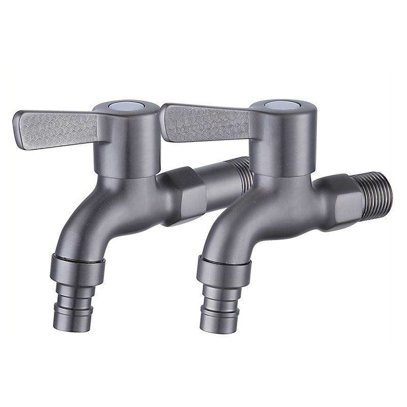 Bathroom Toilet Stainless Steel Bib Tap Wall Mounted Washing Machine Water Tap ,Spec: Short Type