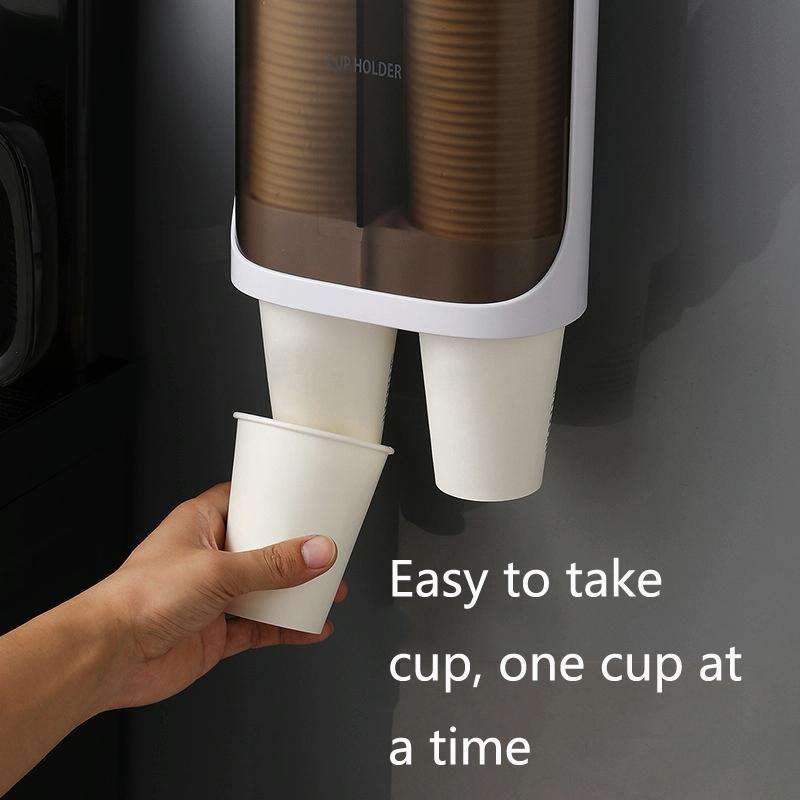 Wall-Mounted Disposable Cup Remover Punch-Free Cup Holder Home Office Convenient Cup Holder, Colo...