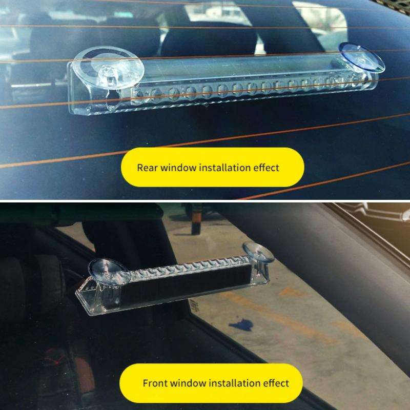 Wiring Free Rear Window Solar LED Sensor Car Warning Light(Color)