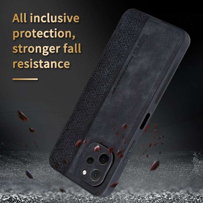 For Huawei Enjoy 50z / nova Y61 AZNS 3D Embossed Skin Feel Phone Case(Black)