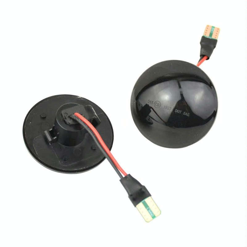2pcs For Land Rover Range Rover L322 2002-2012 Car Dynamic LED Fender Side Light (Transparent Black)