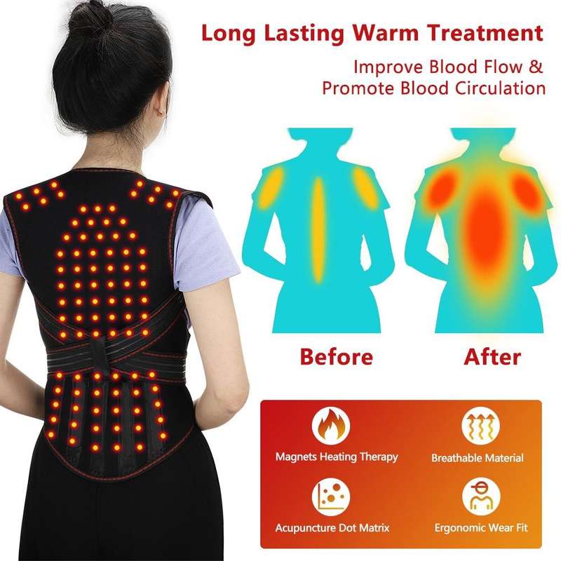HailiCare Larger Version Household Neck Back Waist Protector Waistcoat Warm Vest Protective Gear ...