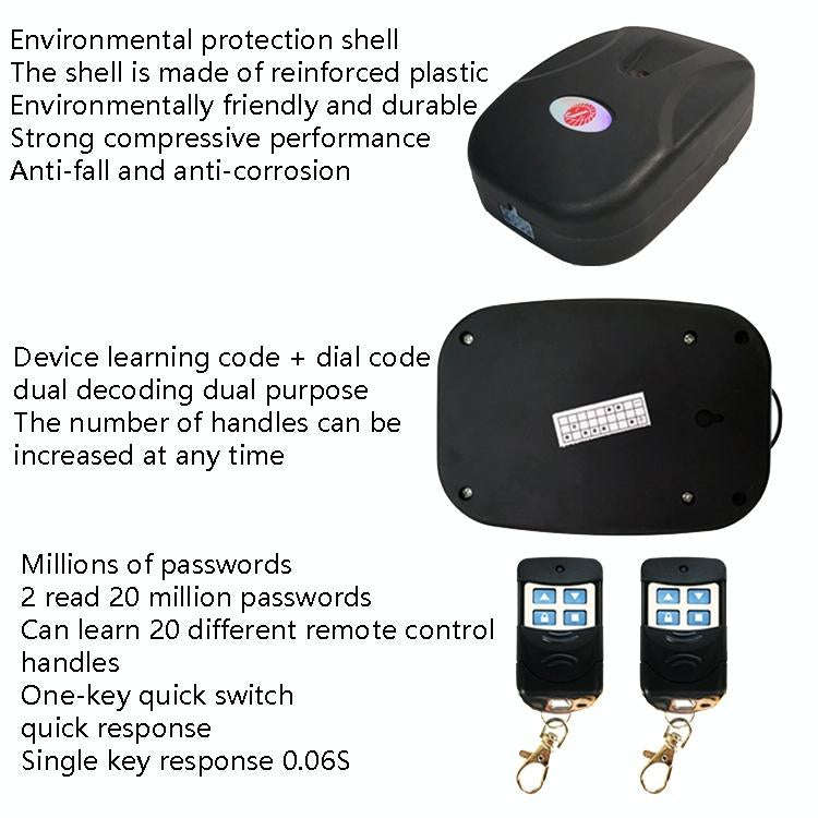 Electric Garage Door Controller Rolling Door Roll Gate Remote Control Plug-Chain Motor Receiver