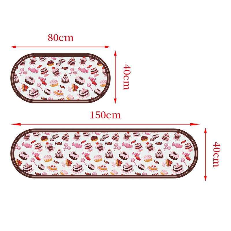 PVC Kitchen Non-Slip Floor Stickers Thickened Stickers Household Waterproof Floor Mats, Specifica...