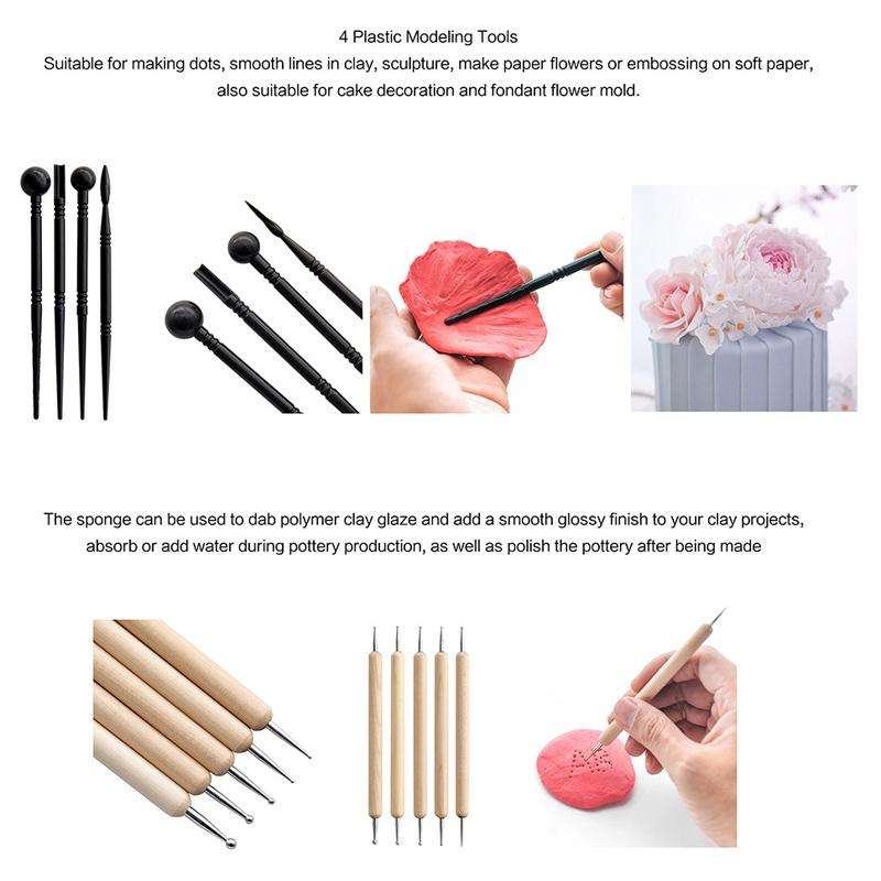 22 In 1 Pottery Tool Set Pottery Clay Stone Carving Knife DIY Clay Combination Tool