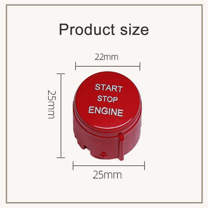 One-key Start Engine Stop Switch Button for Land Rover Freelander 2, Left Driving (Black)