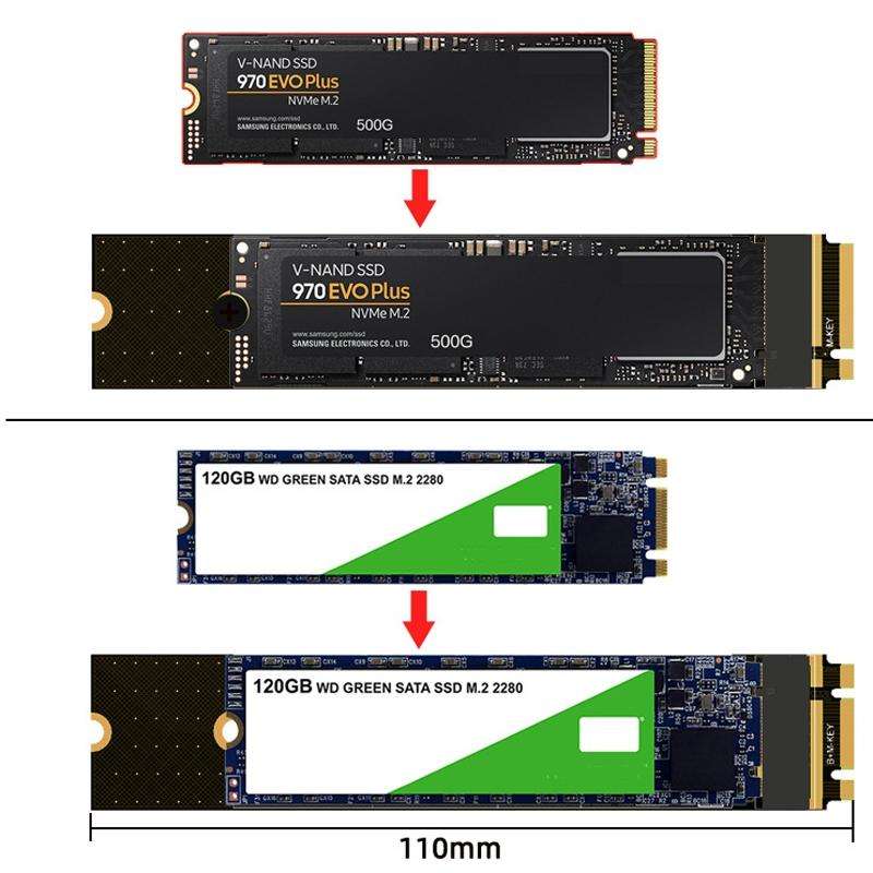 Key-M Riser Card For M.2 NGFF / PCIE / NVME SSD Protection Board Test Board