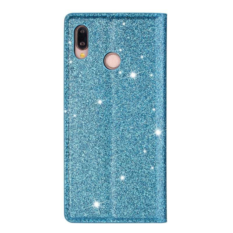 For Huawei P20 Lite Ultrathin Glitter Magnetic Horizontal Flip Leather Case with Holder & Card Sl...