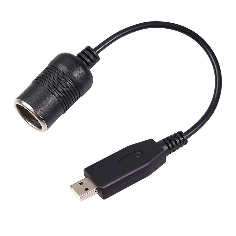 Car Converter USB Port to Car Cigarette Lighter Socket Female 5V to 12V Boost Power Adapter Cable...