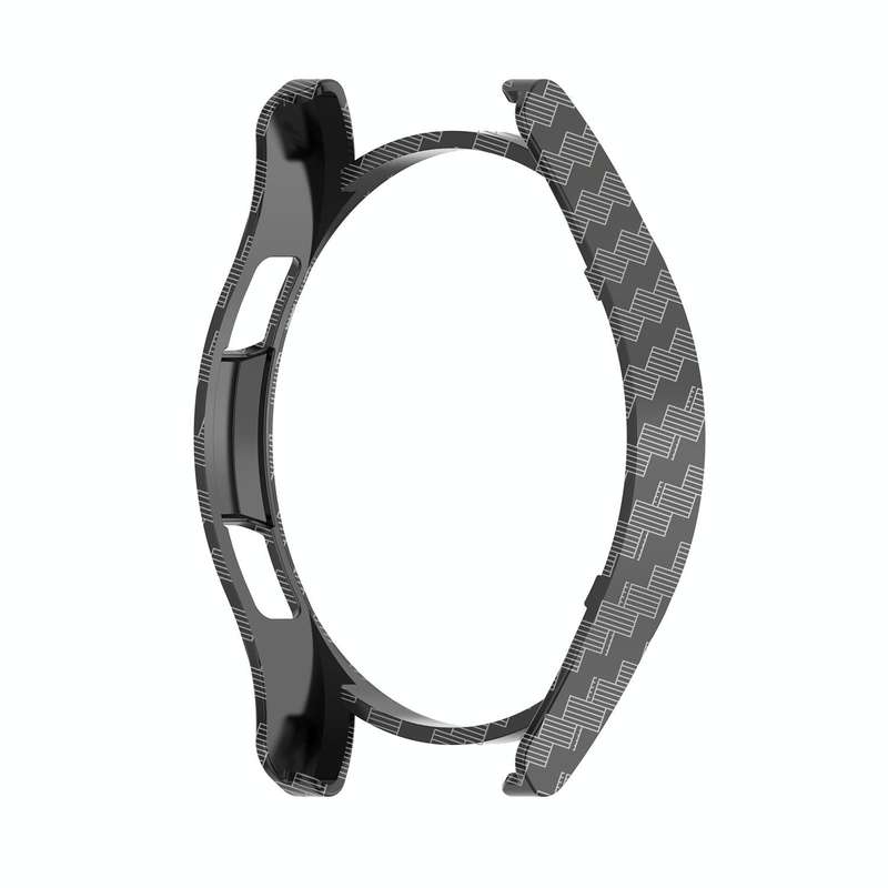 For Samsung Galaxy Watch4 Classic 46mm Half Coverage Hollowed PC Protective Case(Carbon Fibre)