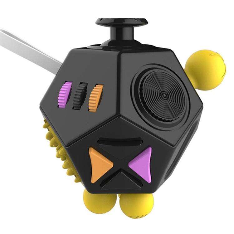 12 Sides Magic Cube Generation 2 Decompression Cube Toy with Gears & Rotating Dial & 360 Degree J...