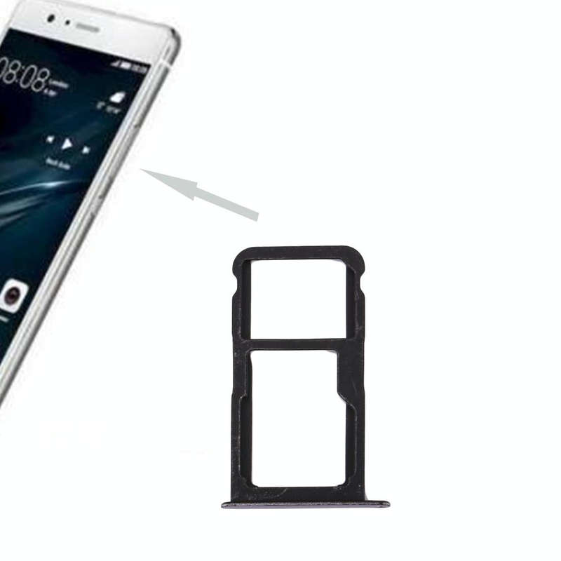 For Huawei P10 Lite SIM Card Tray & SIM / Micro SD Card Tray(Black)