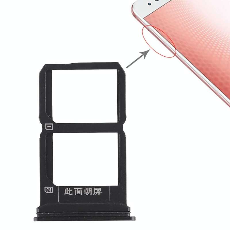 For Vivo X9s Plus 2 x SIM Card Tray (Black)