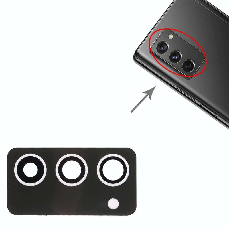 For Samsung Galaxy Z Fold2 5G SM-F916B 10pcs Back Camera Lens