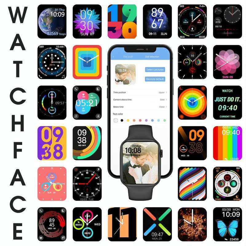 W38 1.9 inch Color Screen Smart Watch,Support Heart Rate Monitoring / Blood Pressure Monitoring(W...