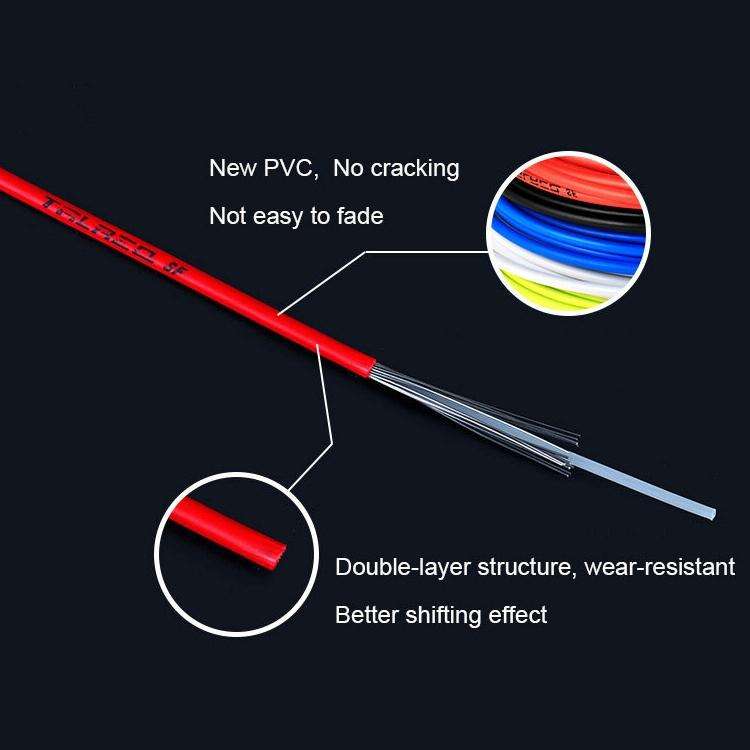 7 in 1 Universal PVC Bicycle Variable Speed Cable Tube Set(Black)